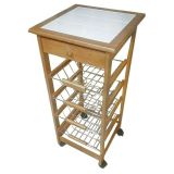 Verdulero Frutero de cocina Oporto 2 color miel 37X37X85