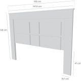 Cabezal para Cama de Matrimonio con patas, Color Pino y Gris, Medidas: 160 cm (Ancho) x 119,3 cm (Alto) x 3,8 cm (Fondo)