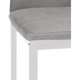Pack de 6 Sillas Tapizadas para Comedor/Salón – Marengo y Patas Blancas en Aluminio, Dimensiones: 40 cm x 42 cm x 96 Cm