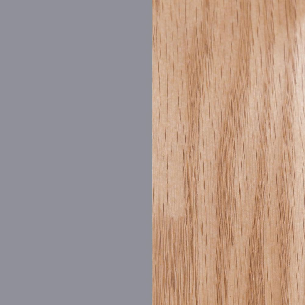 Pack de 4 Sillas para Comedor, Cocina o Salón – Simil Piel Gris y Madera, Medidas: 48 cm x 45 cm x 84 cm.