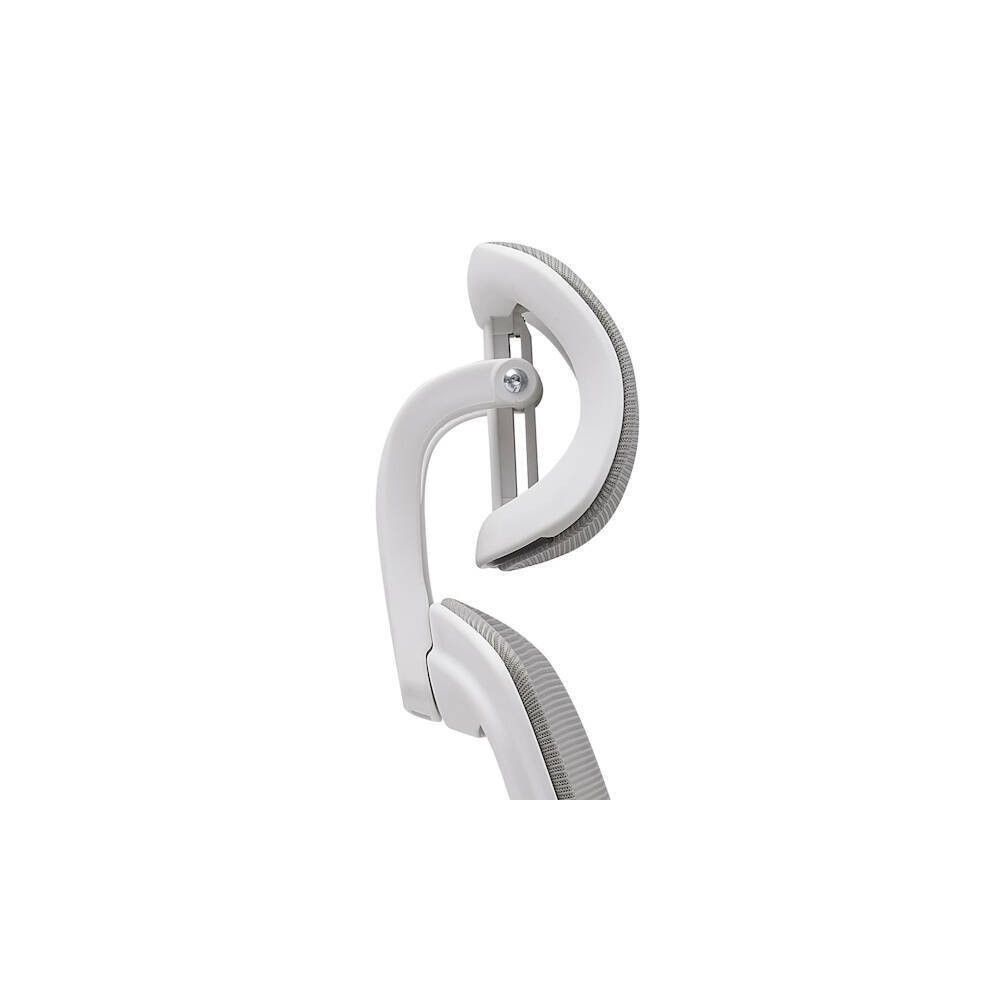 Silla de Oficina Ergonómica en Tejido 3D Gris con Reposacabezas Regulable y Refuerzo Lumbar - Medidas 65x55x114-124 cm