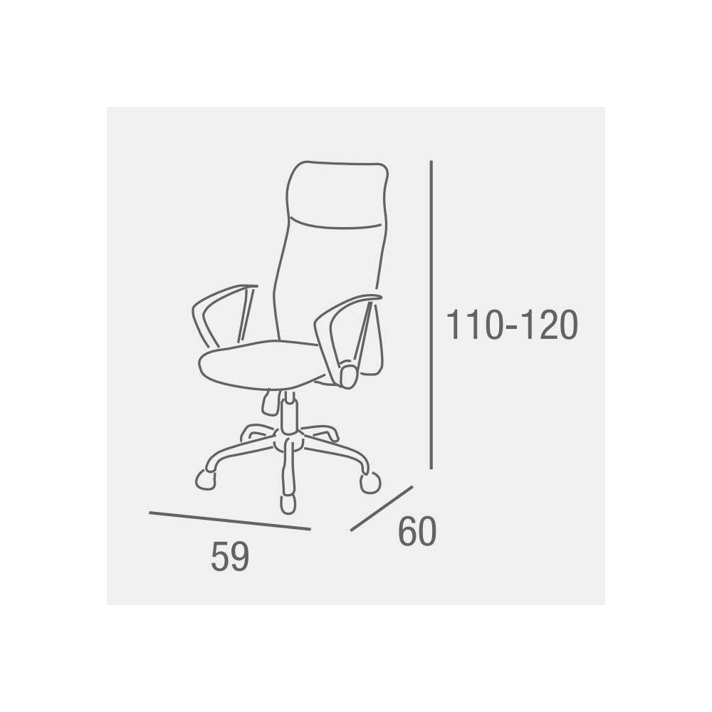 Silla de Oficina Ergonómica con Respaldo Alto en Símil Piel Negra y Roja, Regulable- Medidas 59x60x110-120 cm