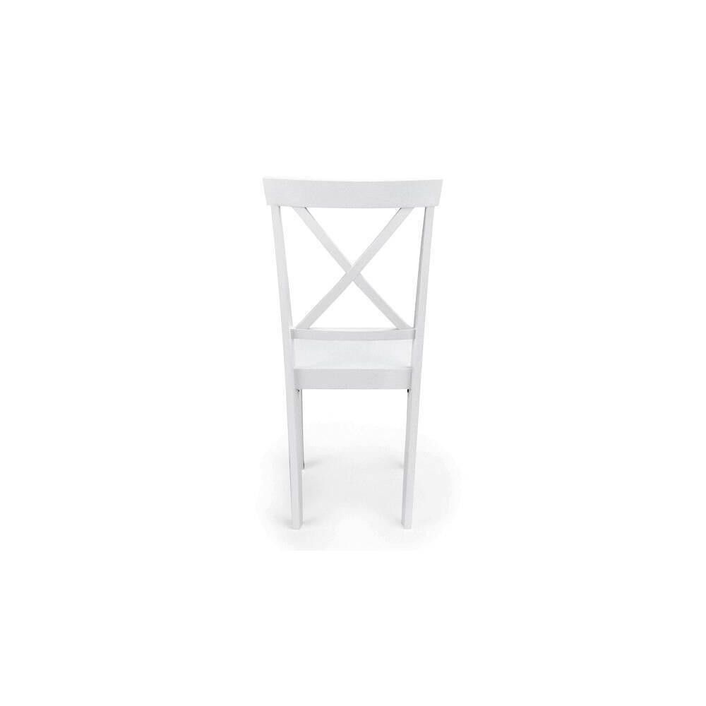 Pack de 2 Sillas de Madera Lacada en Blanco Mate, Diseño Moderno y Elegante, Medidas 42,5x53,94 cm