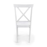 Pack de 2 Sillas de Madera Lacada en Blanco Mate, Diseño Moderno y Elegante, Medidas 42,5x53,94 cm