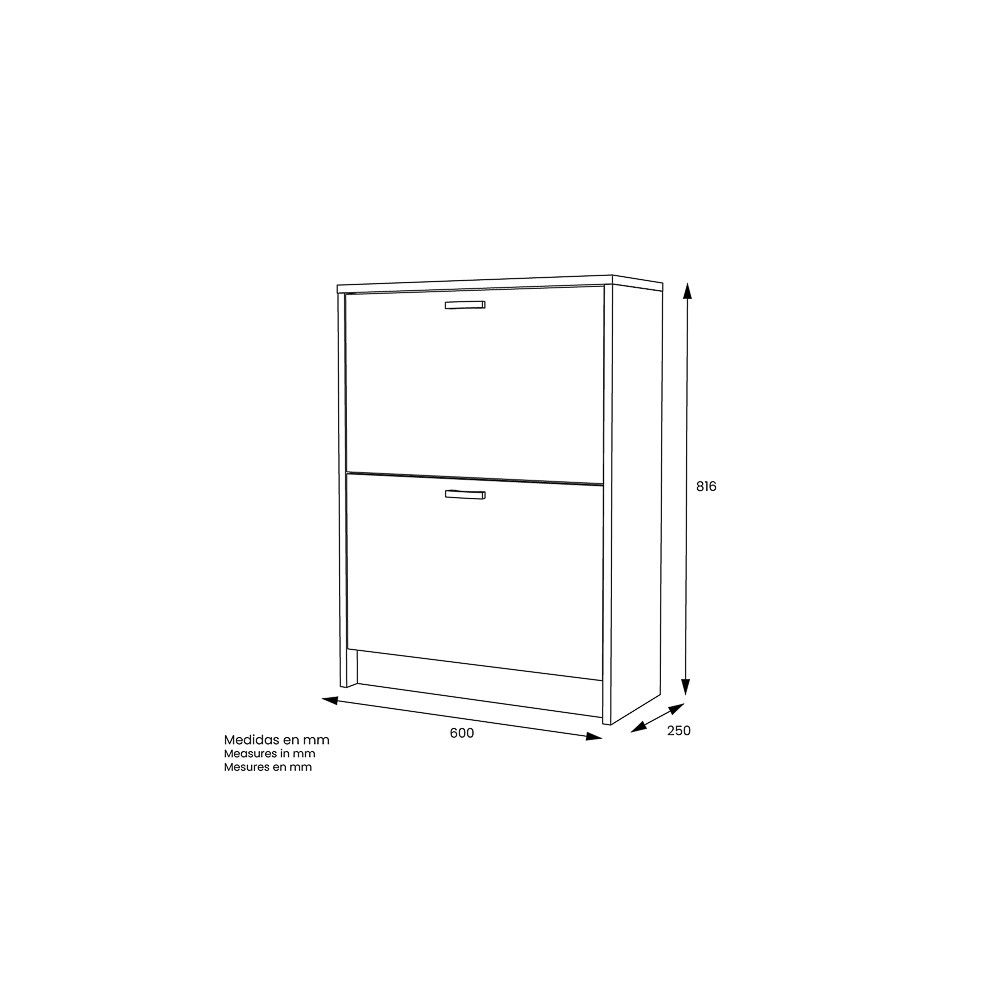 Zapatero Recibidor Blanco – Mueble Auxiliar Estrecho con 2 Puertas | Capacidad 12 Pares | 81,6 x 60 x 25 cm