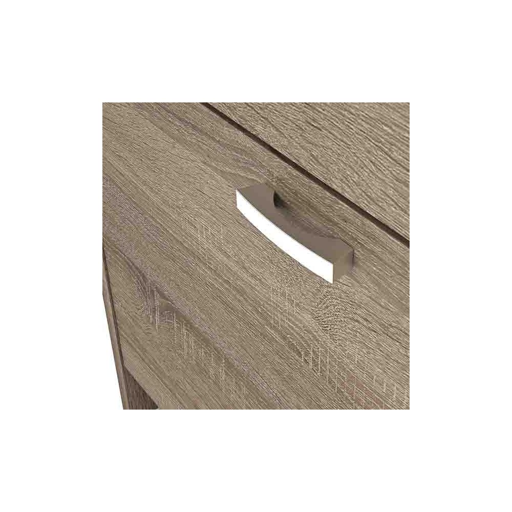 Zapatero Recibidor Roble – Mueble Auxiliar Estrecho con 2 Puertas | Capacidad 12 Pares | 81,6 x 60 x 25 cm