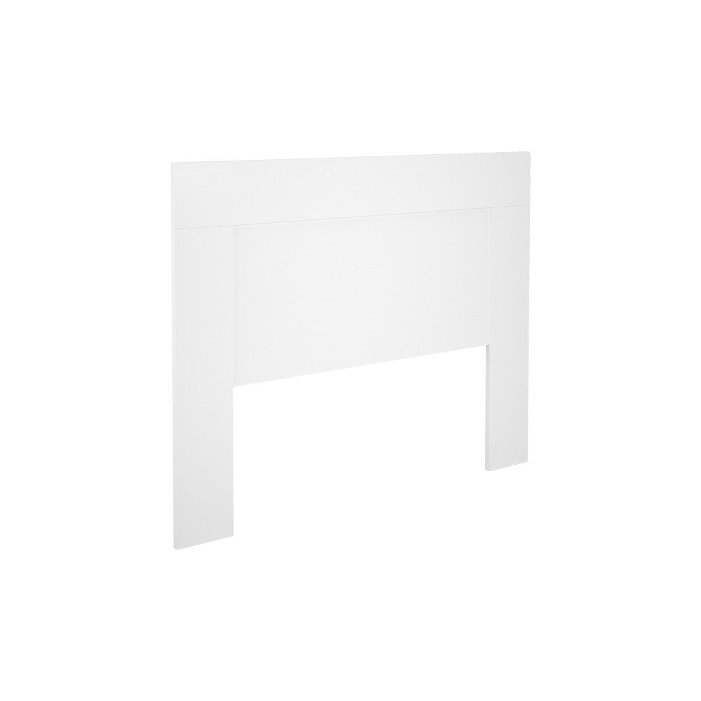 Cabezal para Cama de Matrimonio con patas, Color Blanco, Medidas: 160 cm (Ancho) x 130 cm (Alto) x 2,5 cm (Fondo)