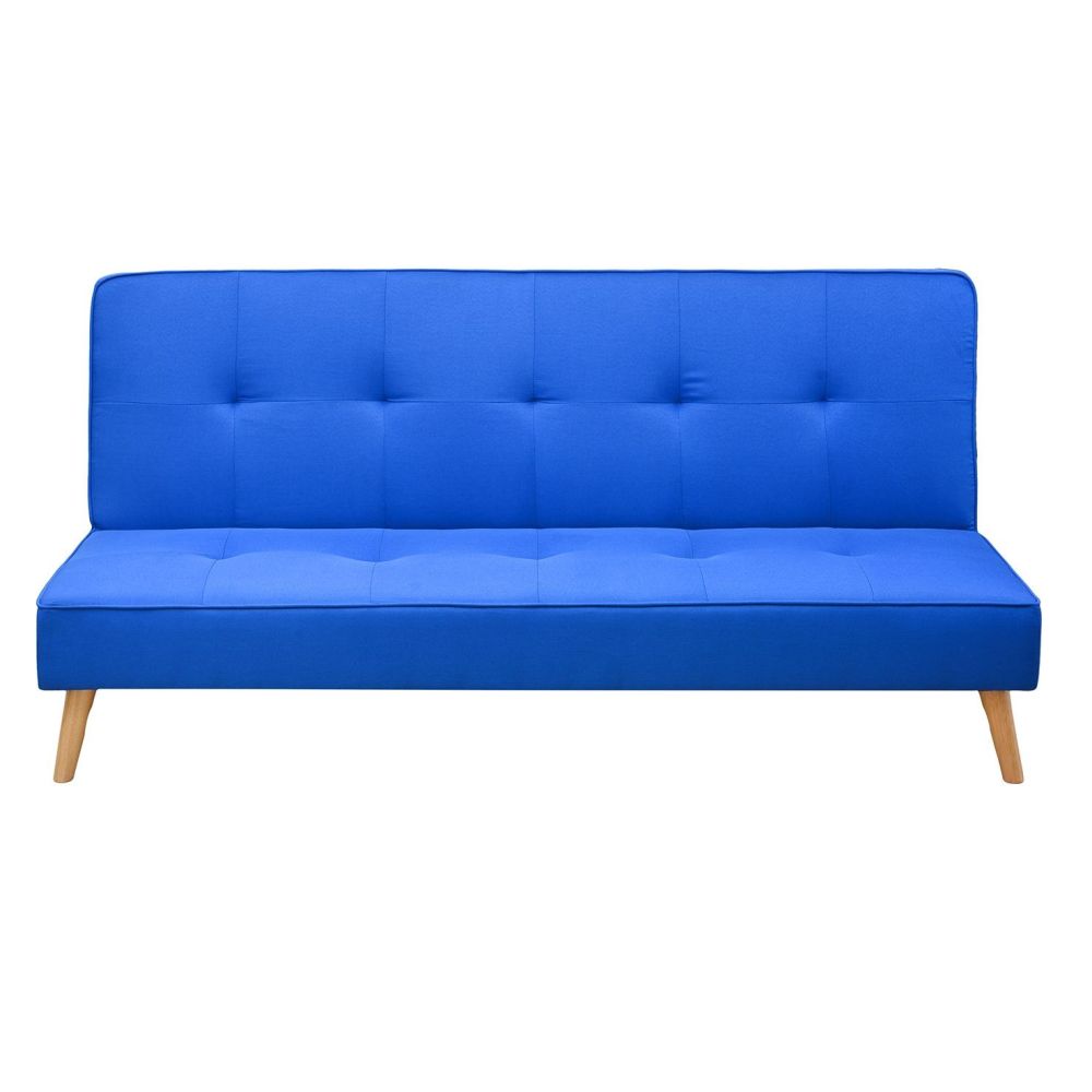 Sofá Cama Clic Clac 3 Plazas Tipo Libro, Color Azul oscuro, Diseño Moderno, 188x88x88 cm