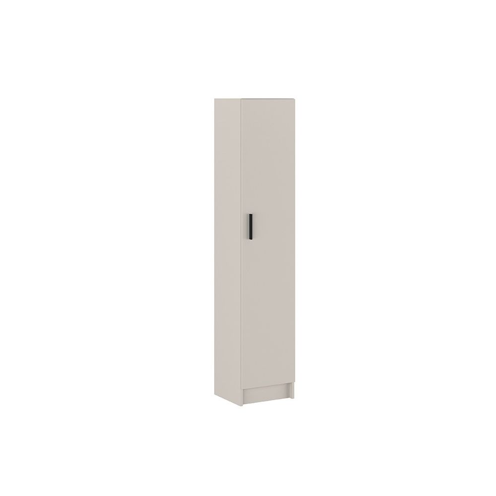 Mueble multiusos Armario Auxiliar Multiusos Color Beige – 1 Puerta, 4 Baldas, 37x180x35 cm – Madera Práctico y Funcional.