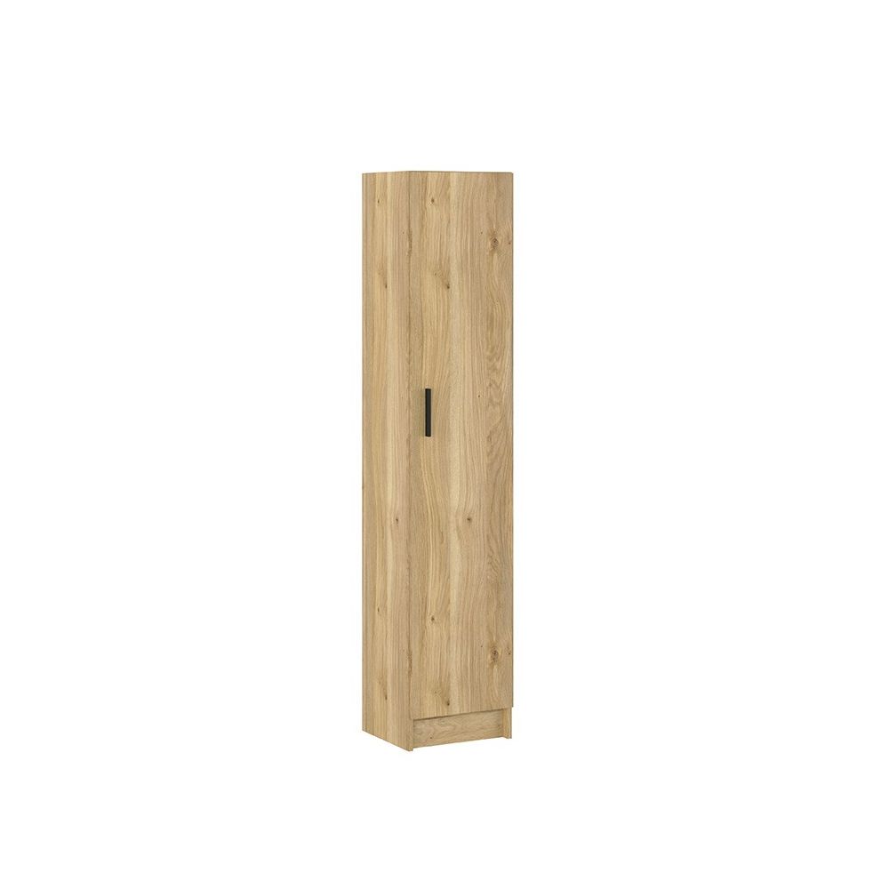 Mueble Multiusos Armario Auxiliar Color Mauvella – 1 Puerta, 4 Baldas, 37x180x35 cm – Madera Práctico y Funcional.