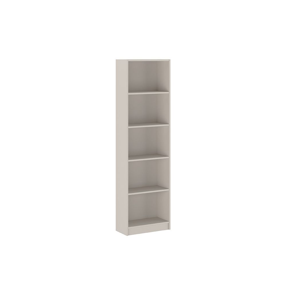 Meyvaser Librería Estantería con Cinco baldas en madera color Beige para salón 178,3x51,9x24,6 cm