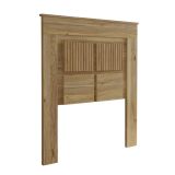 Cabezal para Cama Juvenil con patas, Color Mauvella Rayas, Medidas: 110 cm (Ancho) x 119,3 cm (Alto) x 3,8 cm (Fondo)