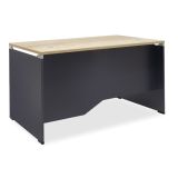 Mesa de Oficina Direccional en Roble-Gris Oscuro, 120x80x75cm